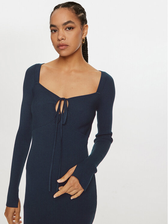 TWINSET TWINSET Sukienka dzianinowa 242TP3081 Granatowy Regular Fit