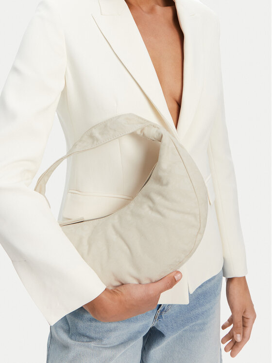 Calvin Klein Geantă Ckj Monogram Pinched Medium Shou LV04F3206G Écru