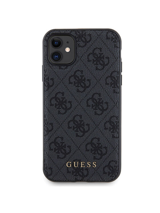 Guess Guess Zestaw prezentowy etui do iPhone 11 + powerbank 4G Metal Logo Czarny