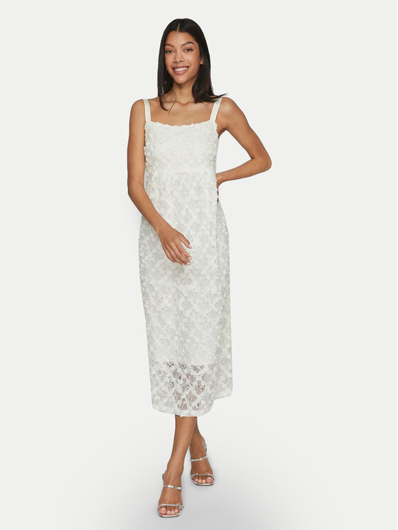 Vila Vila Kokteilinė suknelė Ea 14102226 Écru Regular Fit
