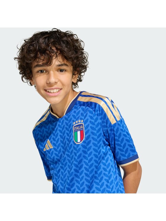 adidas adidas Koszulka techniczna Italy 26 Home Kids Jersey Błękitny Slim Fit