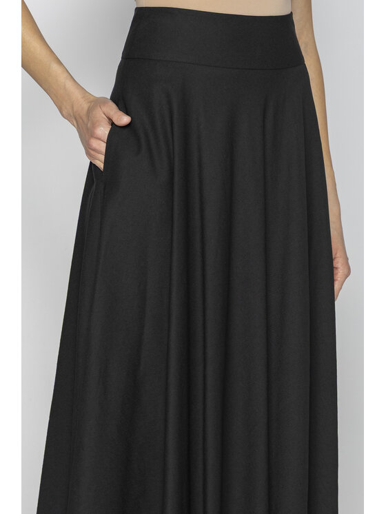 Deni Cler Milano Deni Cler Milano Spódnica midi W-DC-7012-E2-S4-90-1 Czarny A-Line Fit