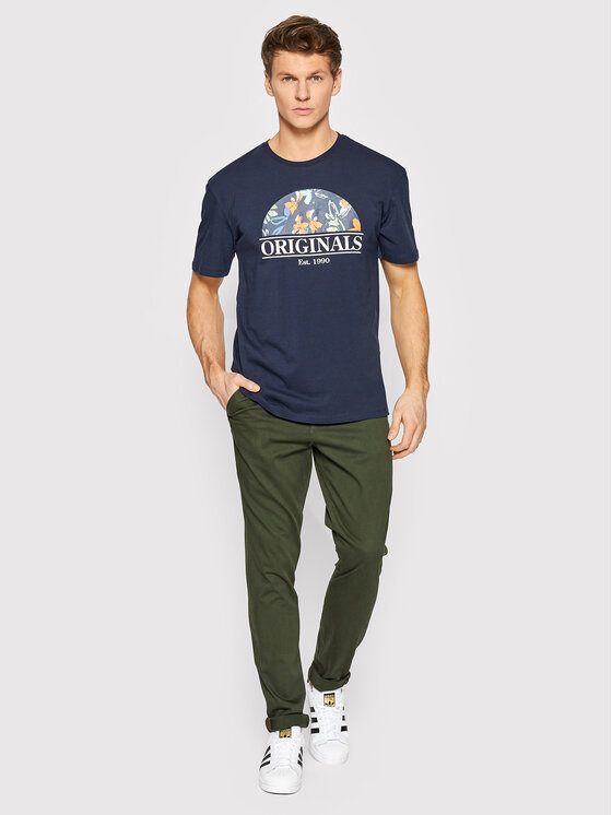 Pantaloni chino Marco 12175972 Verde Slim Fit