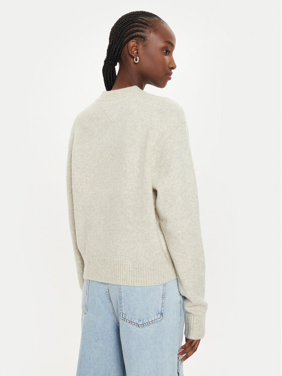 Tommy Jeans Tommy Jeans Пуловер Flag DW0DW18681 Бежов Relaxed Fit