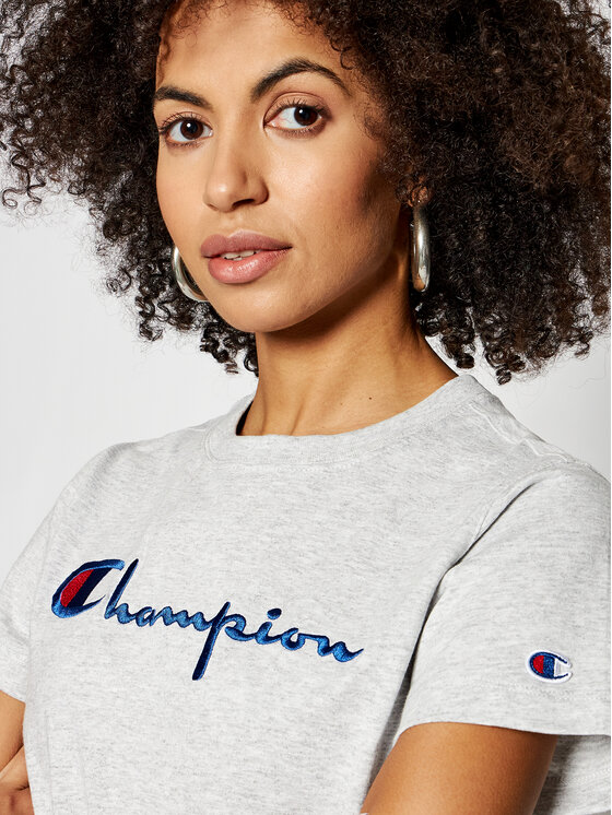 T-shirt Script Logo 110992 Grigio Heritage Fit