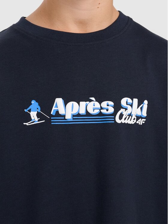 4F 4F Longsleeve 4FJRAW25TLONM587-31S Blu scuro Oversize