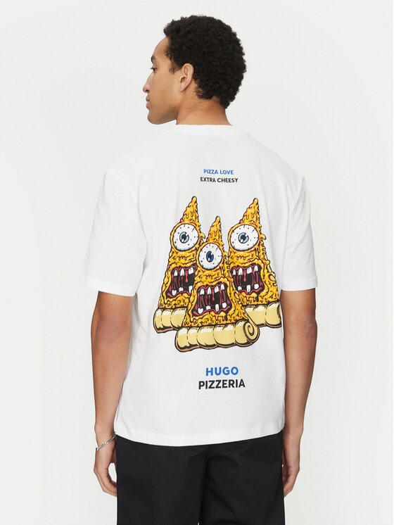 HUGO HUGO Футболка Nizzerio 50533390 Білий Regular Fit