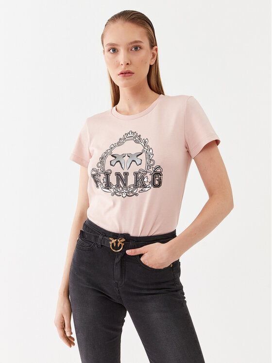 Pinko Pinko T-Shirt 100355 A13O Różowy Regular Fit