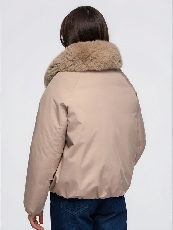 Ombre Ombre Bunda pro přechodné období OW-JT-E0010 Béžová Relaxed Fit