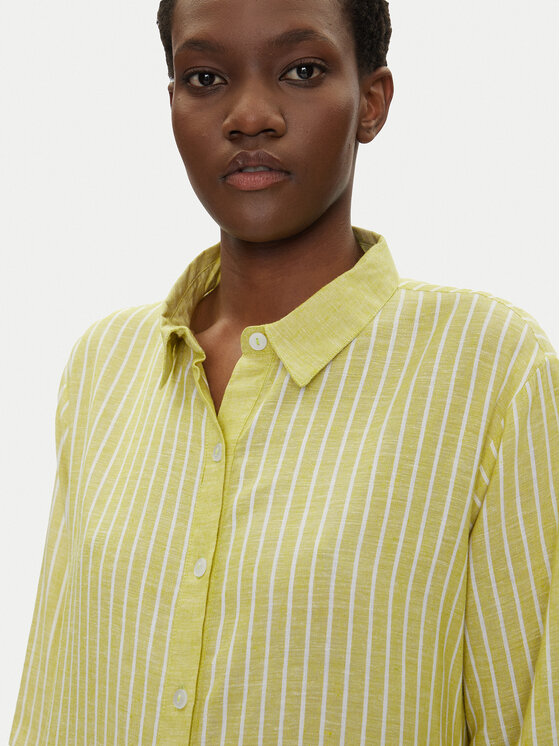 Iconique Iconique Рокля тип риза IC25-026 Зелен Relaxed Fit