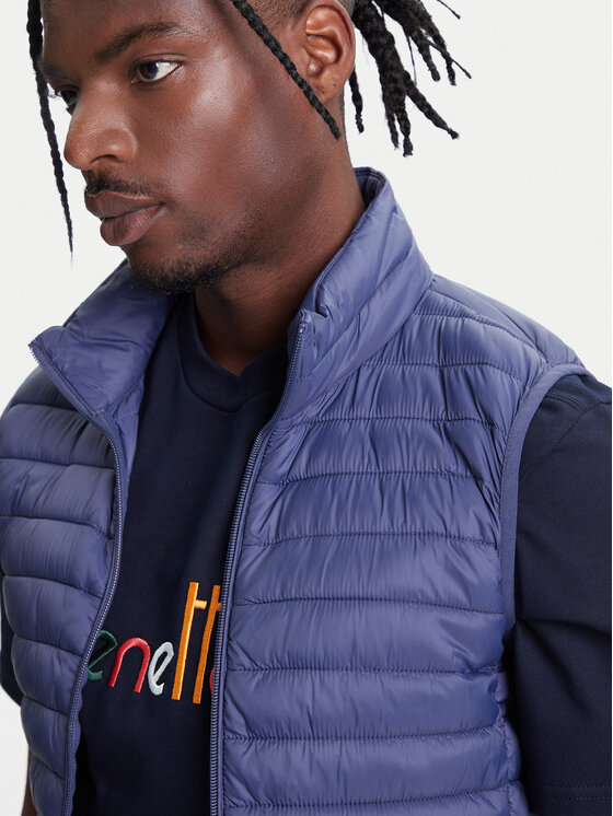 United Colors Of Benetton United Colors Of Benetton Елек 2TWDUJ00P Син Regular Fit