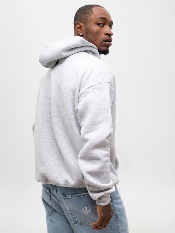 Jigga Wear Jigga Wear Bluza Szeroka luźna za duża korona 131496 Szary Oversize
