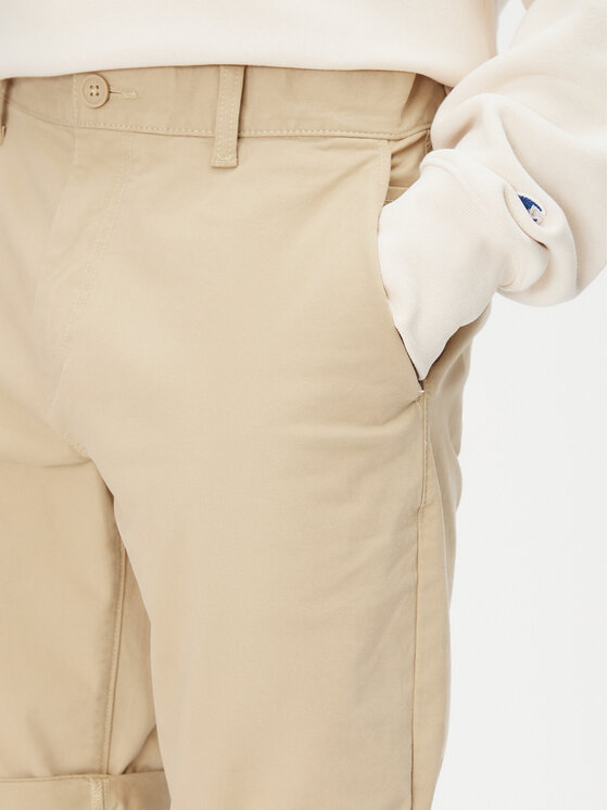 Tommy Jeans Tommy Jeans Шорти от плат Scanton DM0DM21950 Бежов Slim Fit