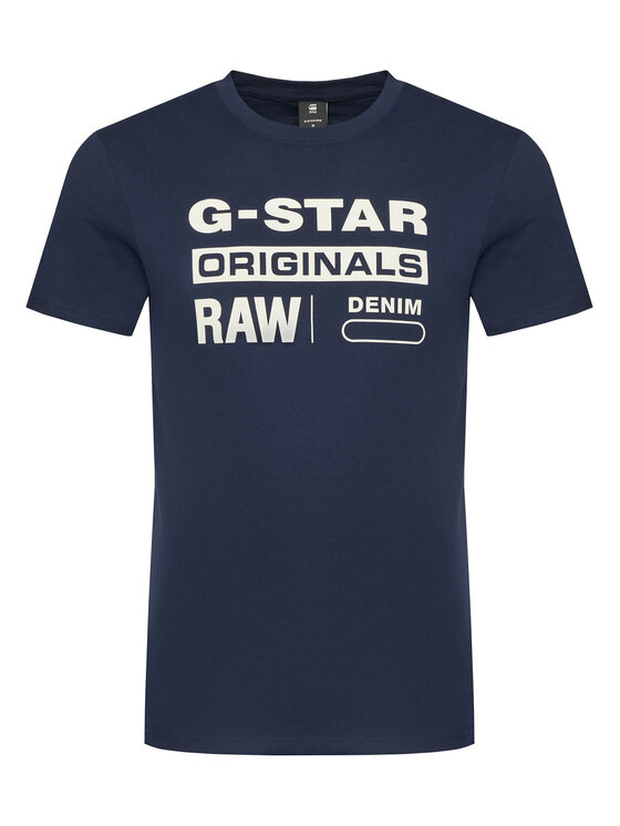 Férfi Póló G-Star Raw, Méret: S, Sötétkék, Graphic D14143-336 6067