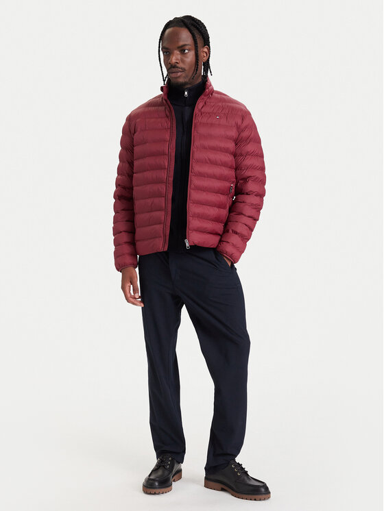 Tommy Hilfiger Tommy Hilfiger Prechodná bunda MW0MW37634 Bordová Regular Fit
