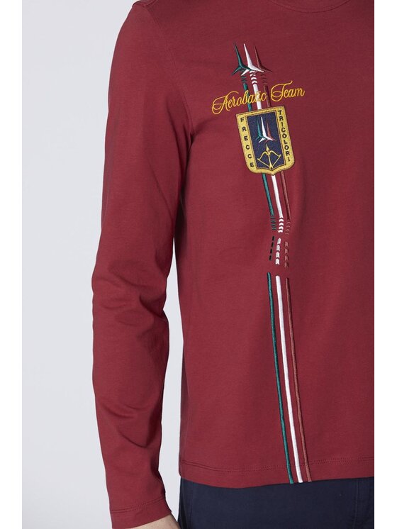 Aeronautica Militare Aeronautica Militare T-shirt T-shirt maniche lunghe Rosso Regular Fit