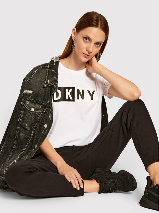 DKNY Sport DKNY Sport T-Shirt DP8T5894 Biały Regular Fit