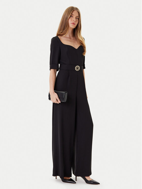 Rinascimento Rinascimento Kombinezon CFC0125323003 Czarny Wide Leg