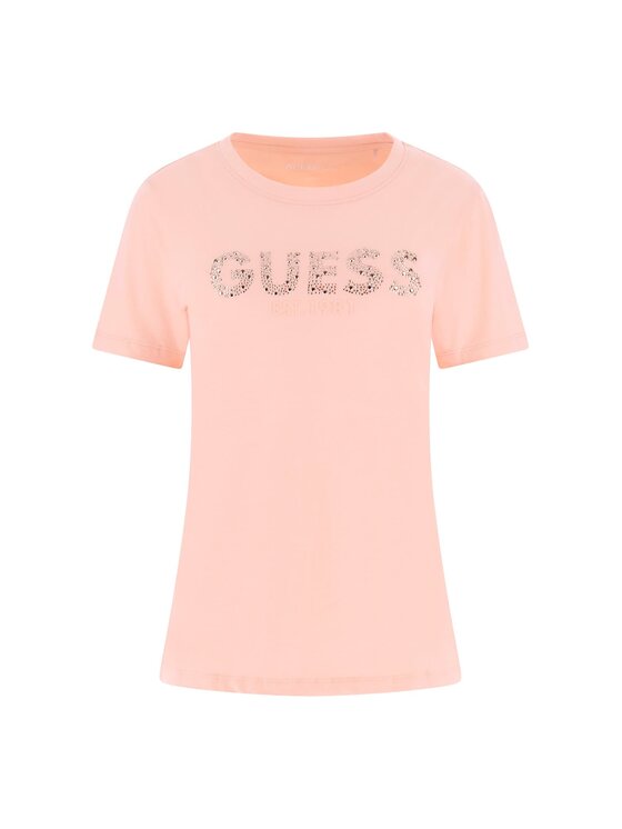 Guess Guess Marškinėliai 182375 Rožinė Classic Fit