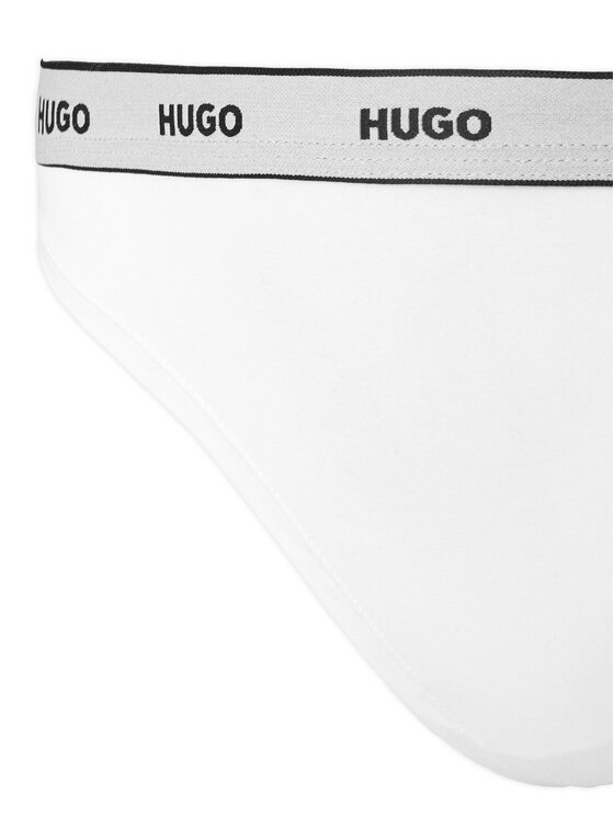 HUGO HUGO 3 db tanga Triplet Thong Stripe 50545680 Fehér
