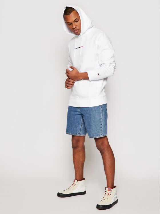 Tommy Jeans Džemperis Tjm Straight Logo DM0DM10190 Balta Regular Fit •  Modivo.lt