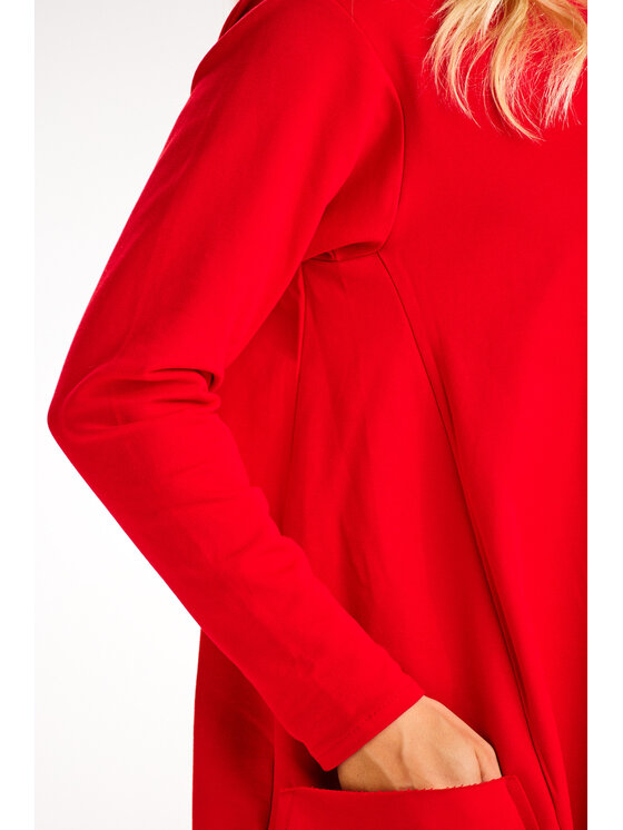 Infinite You Infinite You Sukienka dzianinowa M329 Czerwony Basic Fit