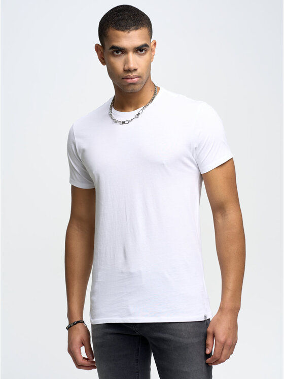 BIG STAR BIG STAR T-Shirt basic_101 Biały Basic Fit