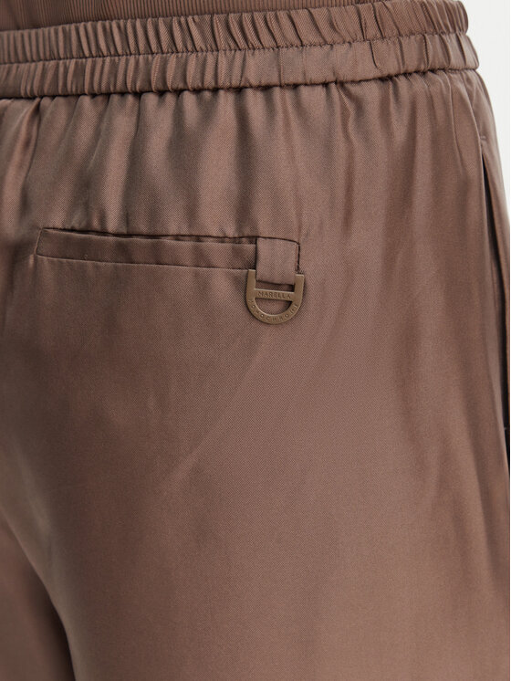 Marella Marella Medžiaginės kelnės Quiz 2613131105 Ruda Relaxed Fit