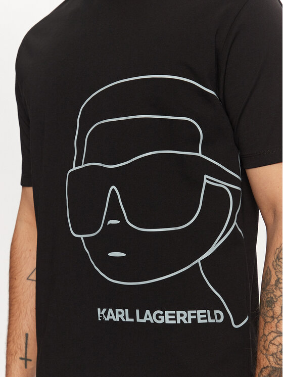 KARL LAGERFELD KARL LAGERFELD Tricou 755197 551225 Negru Regular Fit