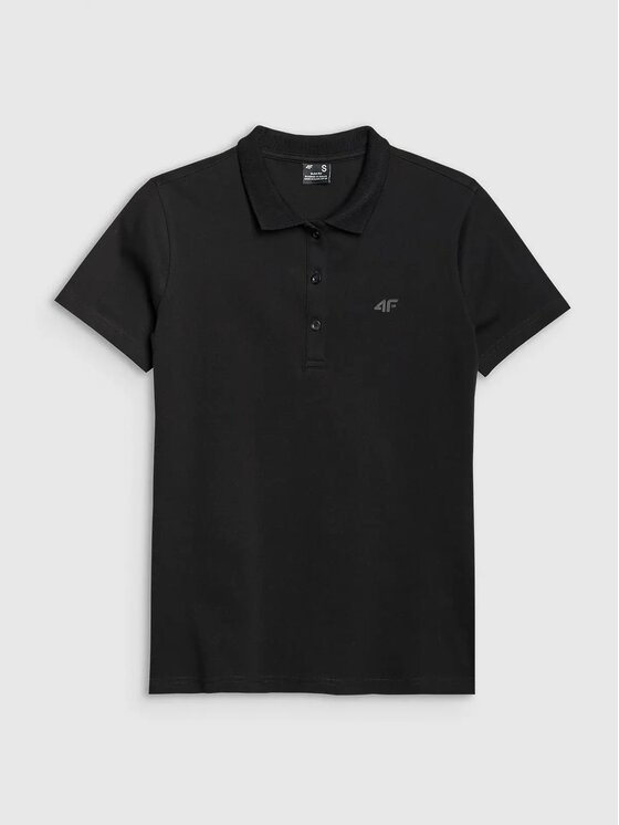 4F 4F Polokošeľa 4FWMM00TPTSF365-20S Čierna Slim Fit