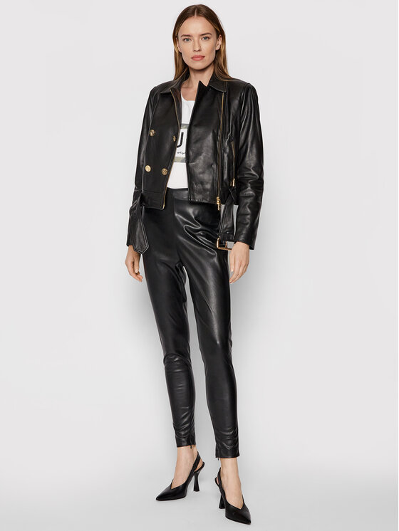 Giacca di pelle CF1033 P0336 Nero Regular Fit