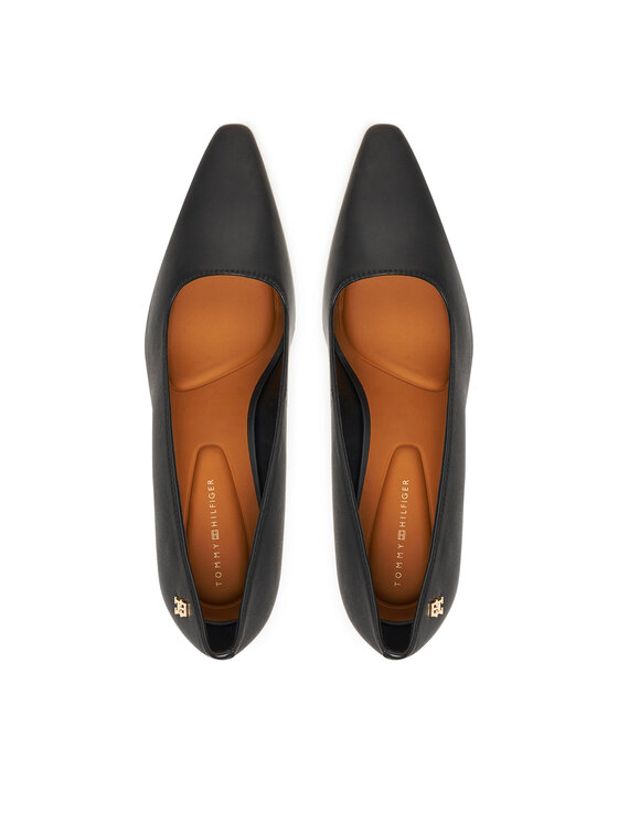 Tommy Hilfiger Tommy Hilfiger Kõrgete kontsadega Logo Pump Slanted Hl FW0FW08993 Must