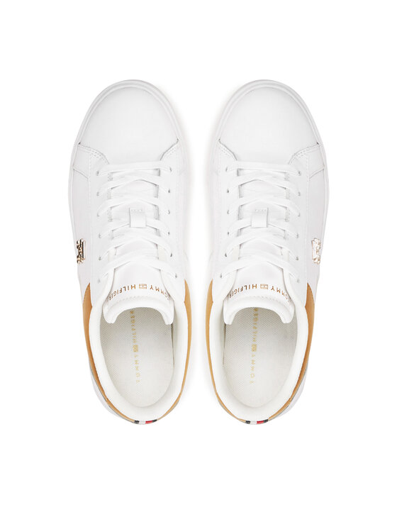 Tommy Hilfiger Tommy Hilfiger Sneakers Th Platform Court Sneaker Gld FW0FW08073 Bianco