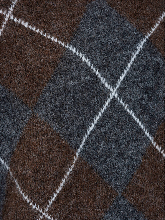 Ombre Ombre Svetr OW-SW-E0019 Hnědá Relaxed Fit