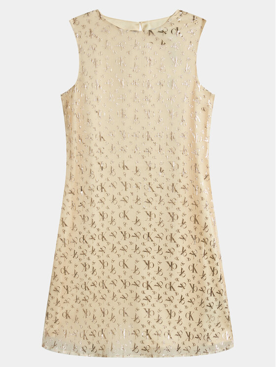 Calvin Klein Jeans Calvin Klein Jeans Elegantes Kleid IG0IG02356 Beige Regular Fit