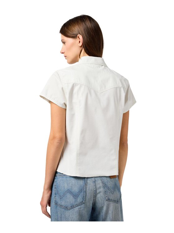 Wrangler Wrangler Koszula 112362606 Biały Slim Fit