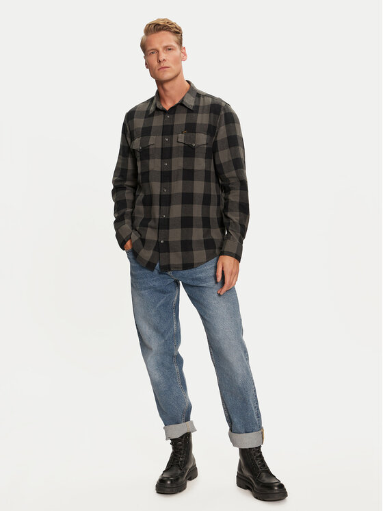 Lee Lee Krekls Clean Western 112355745 Pelēks Regular Fit