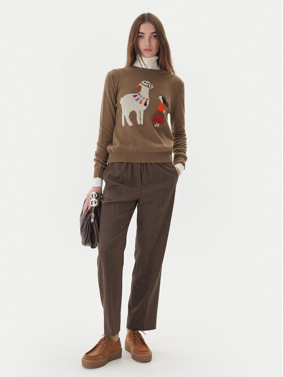 Weekend Max Mara Weekend Max Mara Svetr Nitra 2525366292 Hnědá Regular Fit