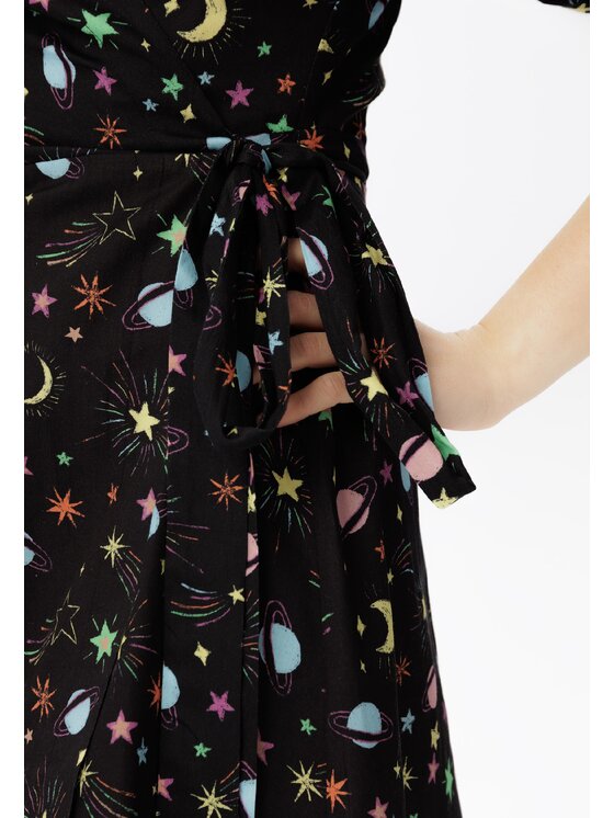 LAURELLA LAURELLA Každodenné šaty 4SS207 Čierna Regular Fit