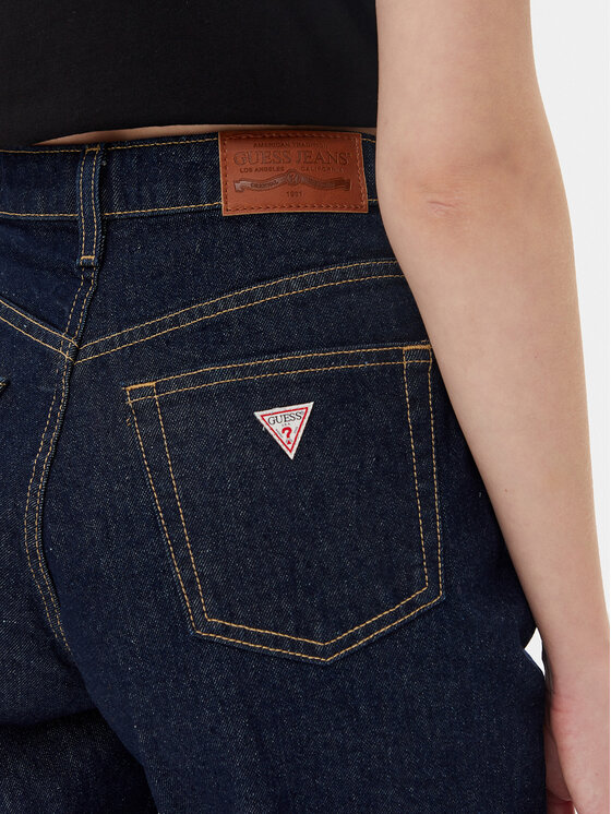 Guess Jeans Guess Jeans Teksad W4YA0D D5CC1 Tumesinine Mom Fit