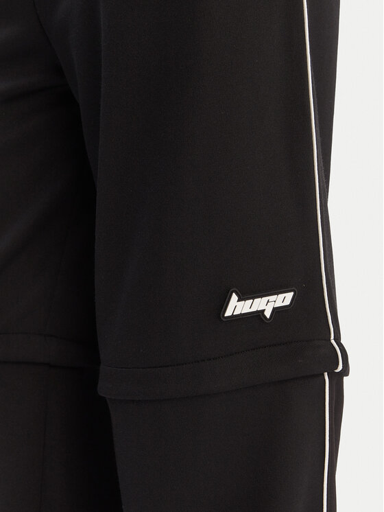 HUGO HUGO Bavlnené nohavice Nateam 50554074 Čierna Regular Fit