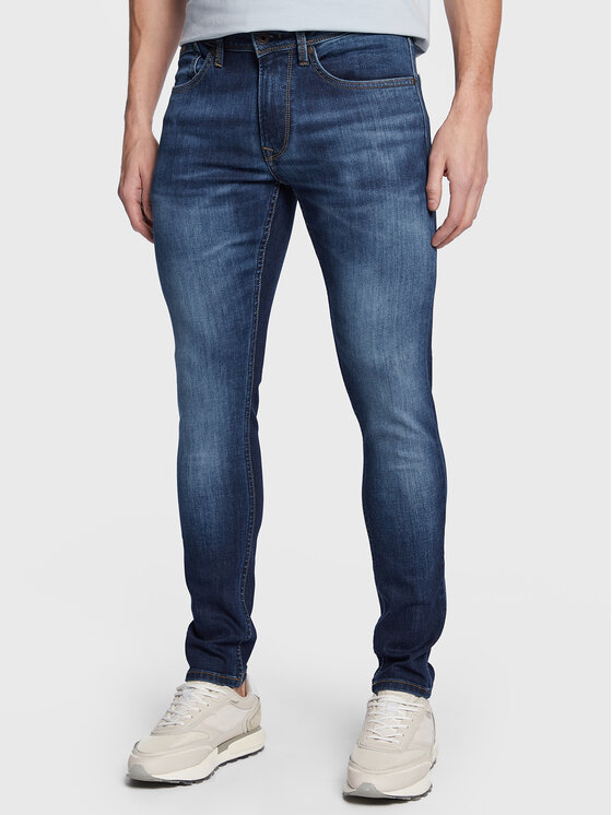 Pepe Jeans FINSBURY - Jeans Skinny Fit - denim/nero denim