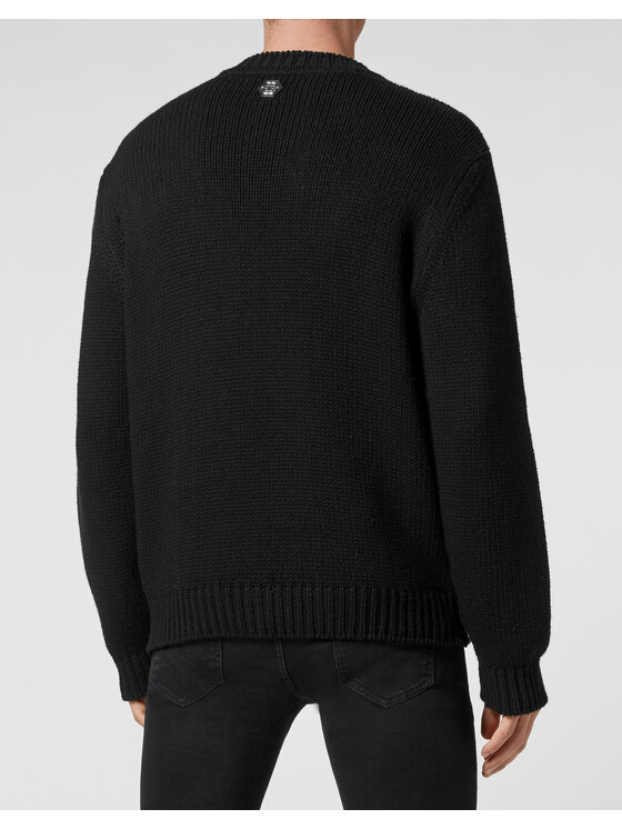 PHILIPP PLEIN PHILIPP PLEIN Longsleeve 3687 Czarny Regular Fit