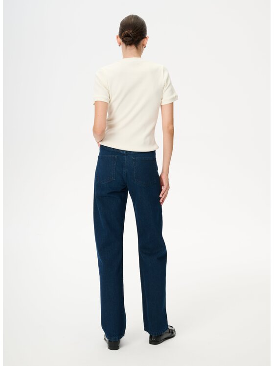 LEBRAND LEBRAND Jeansy Miro Granatowy Straight Leg