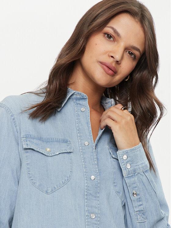 Guess Guess Teksasärk Waima W4YH24 D3PF5 Sinine Regular Fit