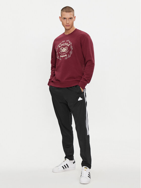 adidas adidas Pulóver Graphics Archive Crew Sweatshirt IC5770 Piros Regular Fit