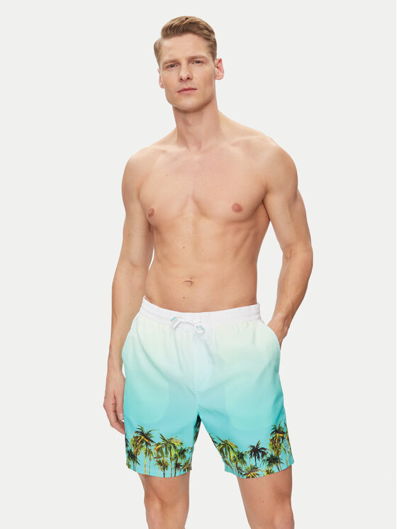 Guess Guess Pantaloni scurți pentru înot F4GT18 WG2A2 Albastru Regular Fit