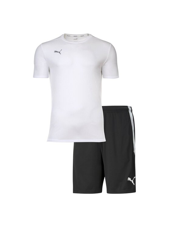 Puma Puma Komplet koszula i szorty materiałowe 27366 Czarny Comfort Fit