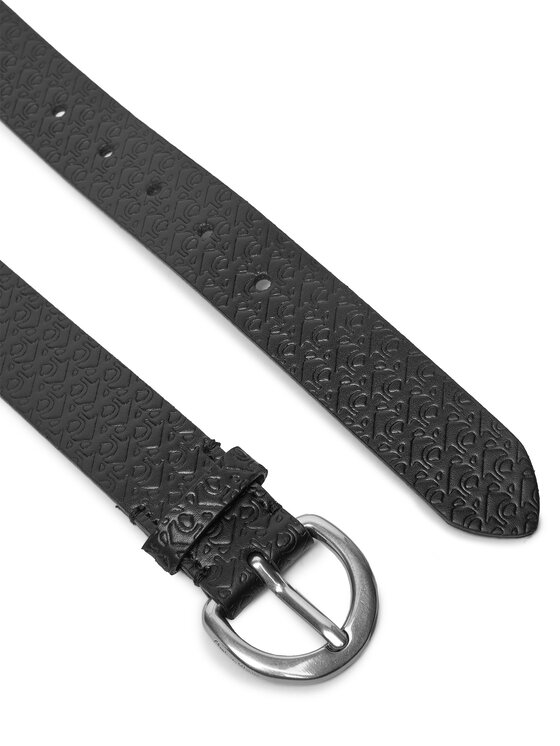 Calvin Klein Calvin Klein Pasek Damski Classic Buckle Aop 30Mm LV04K7019G Czarny