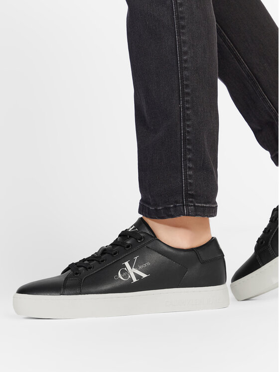 Calvin Klein Jeans Calvin Klein Jeans Laisvalaikio batai Classic Cupsole Laceup Low Lth YM0YM00491 Juoda